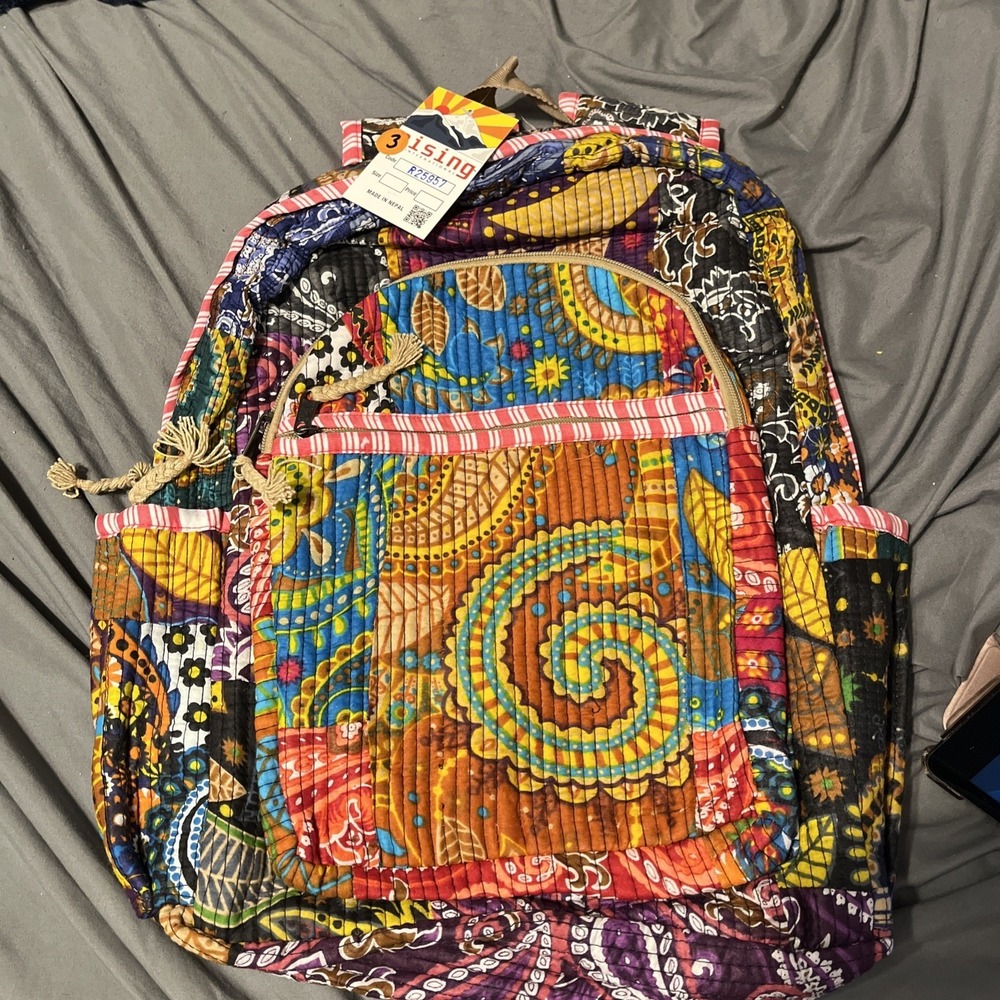 Rising Bobo Patchwork Backpack Laptop Bag Made In Nepal
